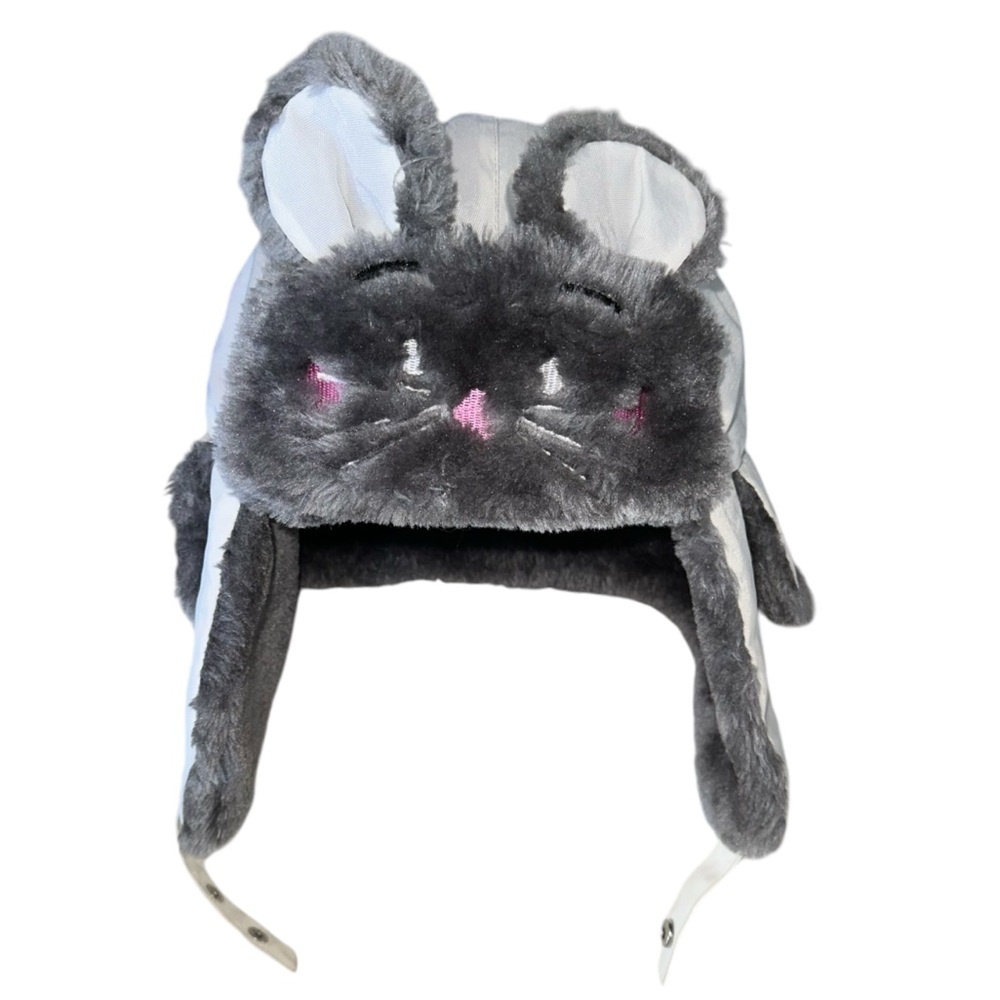 Children’s Bunny Shearling Nylon Trapper Hat